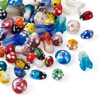 116Pcs Handmade Lampwork Beads LAMP-CD0001-10-1