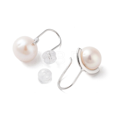 Natural Pearl Dangle Earrings for Women EJEW-C082-13A-P-1