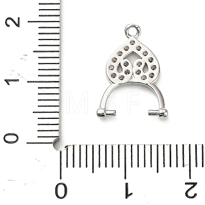 Brass Micro Pave Clear Cubic Zirconia Pendant Bails KK-L229-033P-1