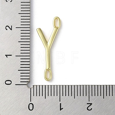 Rack Plating Brass Connector Charms KK-P245-07G-Y-1