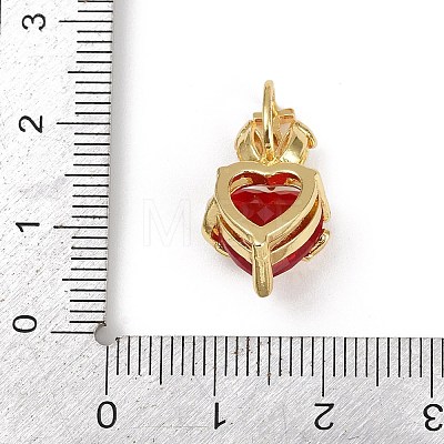 Brass Glass Pendants X-KK-R226-03G-02-1