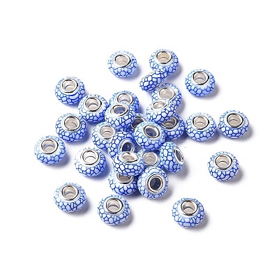 Opaque Resin European Beads RESI-C055-01G-1
