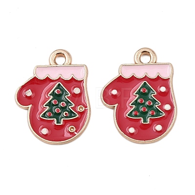 Christmas Alloy Enamel Pendants FIND-I067-02KCG-08-1