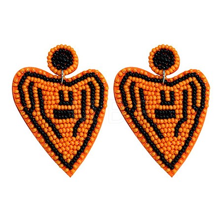 Alloy Dangle Stud Earrings FS-WG6CE38-03-1