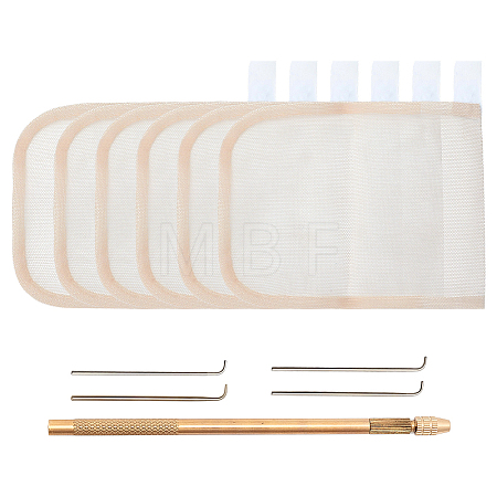 6Pcs Lace Wig Caps AJEW-GA0010-63-1