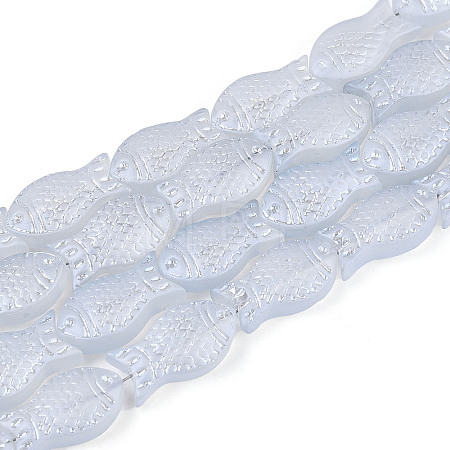 Frosted Glass Beads Strands GLAA-T023-40C-03-1