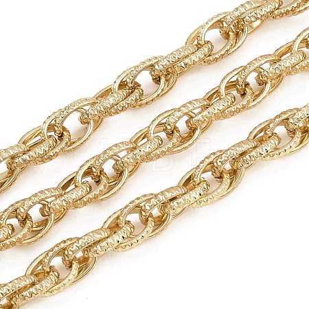 304 Stainless Steel Textured Rope Chains CHS-C022-03G-1