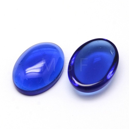 K9 Glass Cabochons Oval Flat Back Cabochons GGLA-L002A-05-1