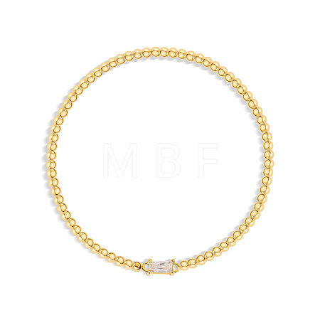 Birthstone 304 Stainless Steel Pave Cubic Zirconia Link Bracelets FS-WG4804B-05-1