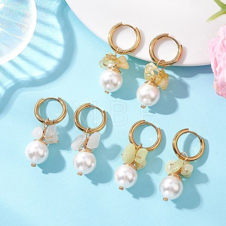 3 Pairs Round 202 Stainless Steel Hoop Earrings EJEW-JE06974-04-1
