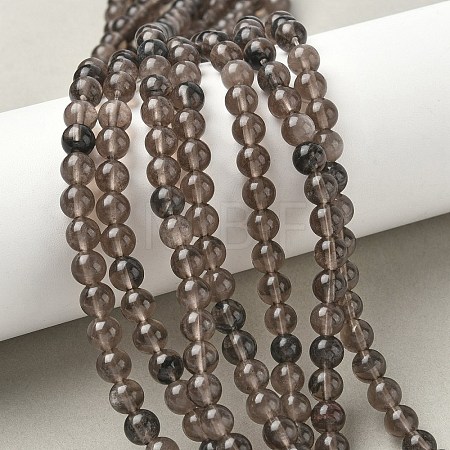 Natural Ice Obsidian Beads Strands G-P590-A03-6mm-01-1