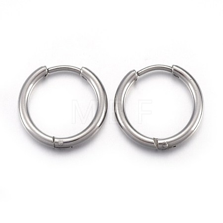Tarnish Resistant 202 Stainless Steel Huggie Hoop Earrings EJEW-L205-02K-P-1