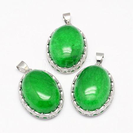 Natural Dyed & Heated Malaysia Jade Pendants G-D851-19-1