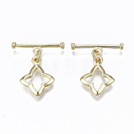 Brass Toggle Clasps KK-T057-079-NF-1