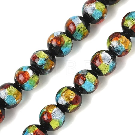Handmade Foil Glass Beads LAMP-K039-37A-1