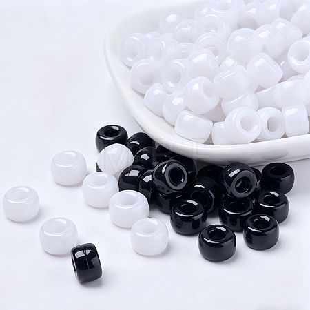 Opaque Acrylic European Beads PL338-M3-1