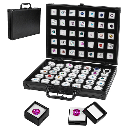 Rectangle Black Aluminum Organizer Handled Boxes AJEW-WH0871-59B-1