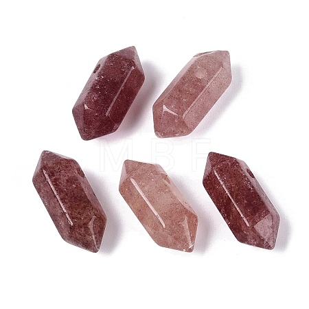 Synthetic Strawberry Quartz Pendants G-Q601-27E-1