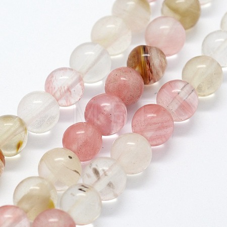 Tigerskin Glass Beads Strands G-I199-16-4mm-1