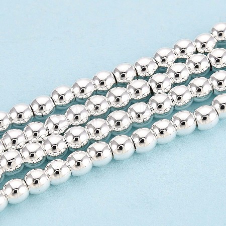 Electroplate Non-magnetic Synthetic Hematite Bead Strands G-Q466-3mm-02-1