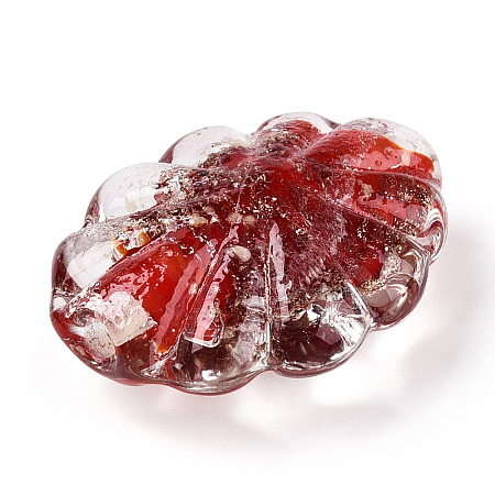 Luminous Handmade Gold Sand Lampwork Beads FOIL-T006-04C-1