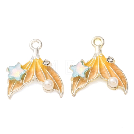 Alloy & Crystal Rhinestone & Enamel Pendants RB-CBAC8D9-02S-02-1