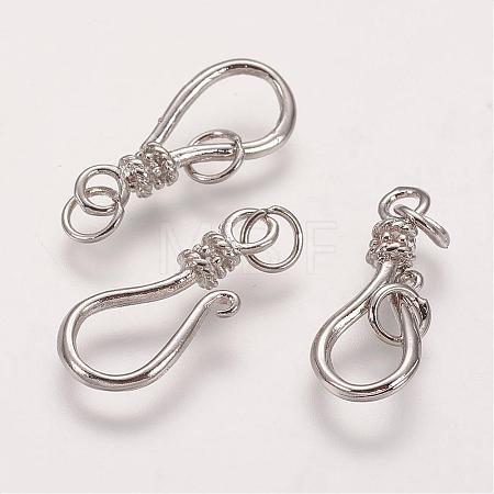 Brass S-Hook Clasps KK-H375-P-1