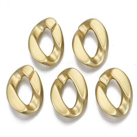 Opaque Spray Painted Acrylic Linking Rings OACR-S021-19A-B01-1