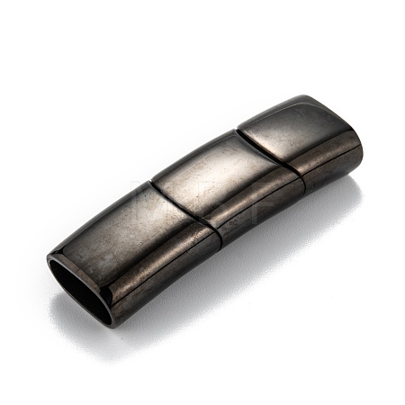 316 Surgical Stainless Steel Magnetic Clasps with Glue-in Ends STAS-F269-04B-1