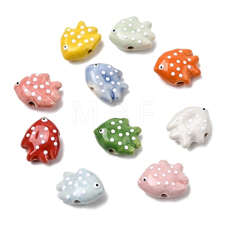 Handmade Porcelain Beads PORC-K010-06-1