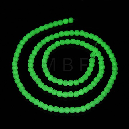Luminous Glass Bead Strands GLAA-H018-01B-1