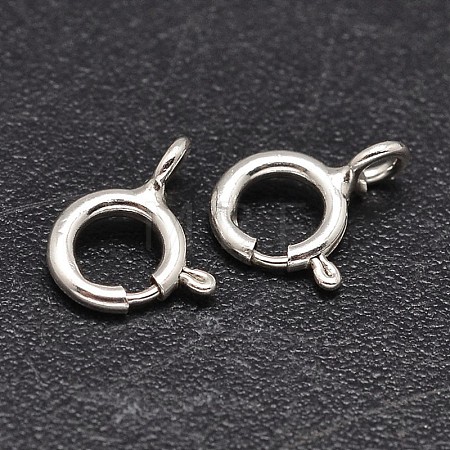 925 Sterling Silver Spring Ring Clasps STER-F014-06A-1