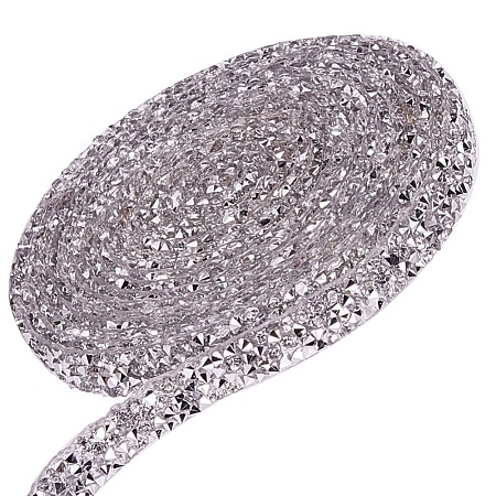 Glitter Resin Hotfix Rhinestone(Hot Melt Adhesive On The Back) DIY-WH0157-43E-04-1