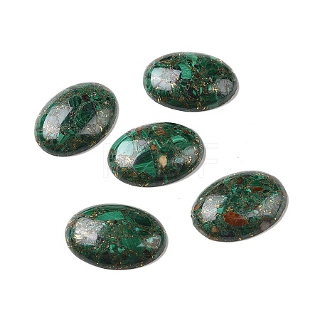 Natural Malachite Cabochons G-E464-42S-1