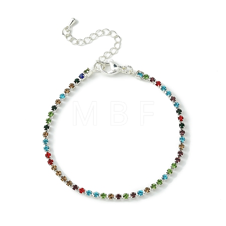 Rhinestone Tennis Bracelet BJEW-JB09625-01-1