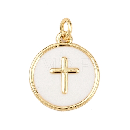 Brass Enamel Pendants KK-L251-02G-E04-1