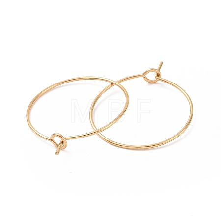Ion Plating(IP) 316L Surgical Stainless Steel Hoop Earring Findings STAS-D164-01G-1