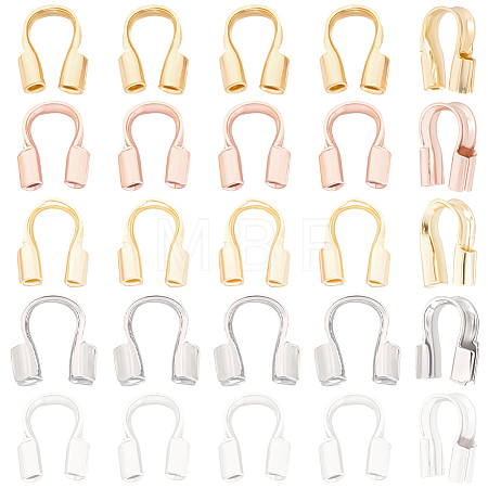 120Pcs 5 Colors Brass Wire Guardian KK-BBC0028-57A-1