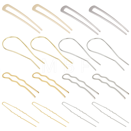 16Pcs 8 Style Iron & Alloy Hair Pins Clips & Hair Fork OHAR-CP0001-05-1