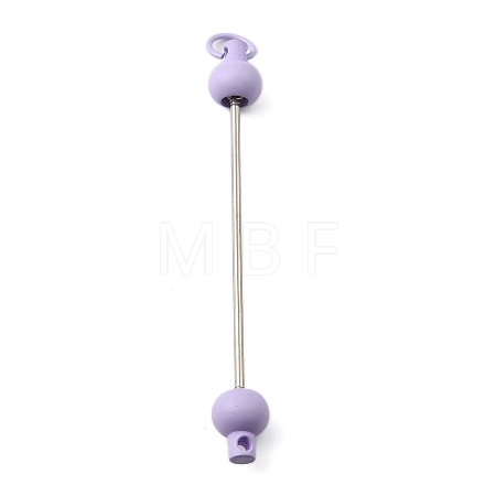 Plastic Beadable Keychain Bar for Jewelry Making DIY Crafts AJEW-C040-01A-1-1