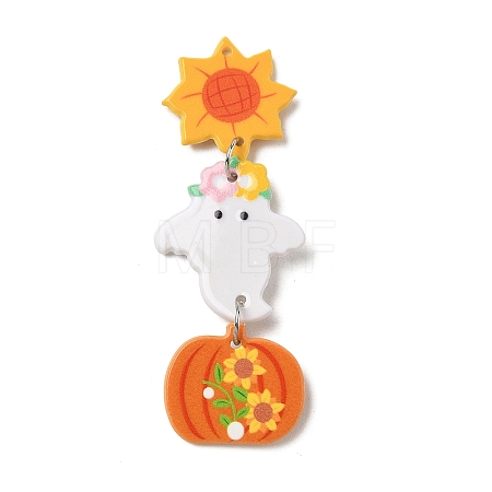 Halloween Printed Acrylic Big Pendants AC-CBACFA6-01A-P-1
