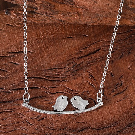 Alloy Couple Birds Pendant Necklaces for Women FS-WG2DA5D-01-1