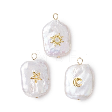 3Pcs 3 Styles Natural Baroque Pearl Keshi Pearl Pendants PALLOY-JF02913-02-1