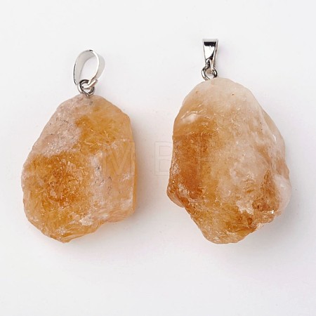 Natural Citrine Pendants X-G-G884-A01-1