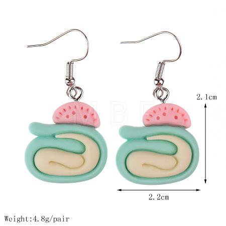 Food Theme Resin Dangle Earrings FS-WGC167F-02-1