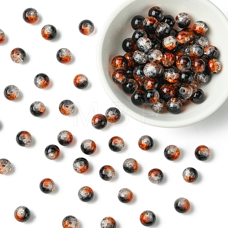 100Pcs Crackle Glass Beads CCG-YW0001-19B-02-1