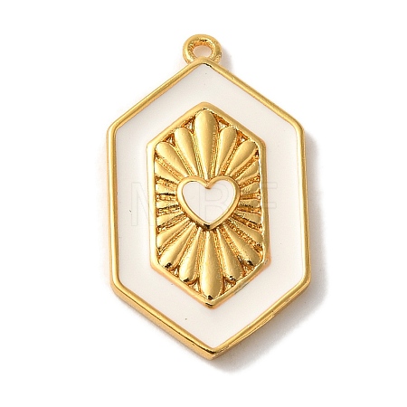Rack Plating Brass Enamel Pendant KK-A229-31G-03-1
