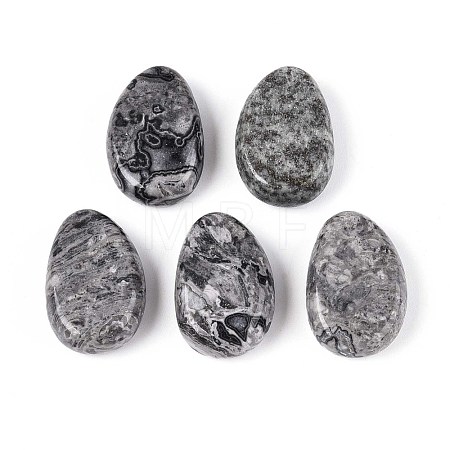 Natural Map Stone Pendants G-N349-08C-1