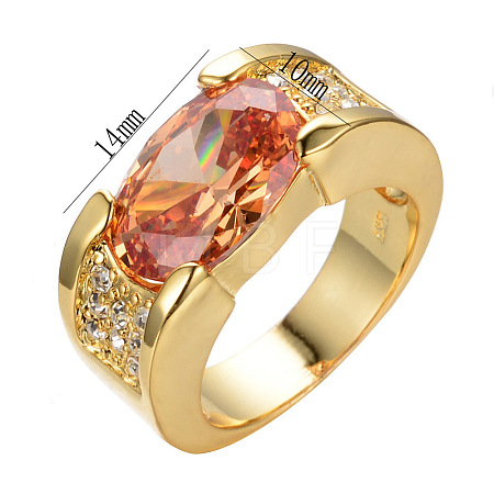 Brass with Cubic Zirconia Finger Rings FS-WG2B993-21-1