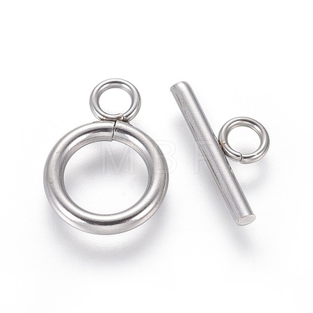 Non-Tarnish 304 Stainless Steel Toggle Clasps STAS-G204-01E-P-1